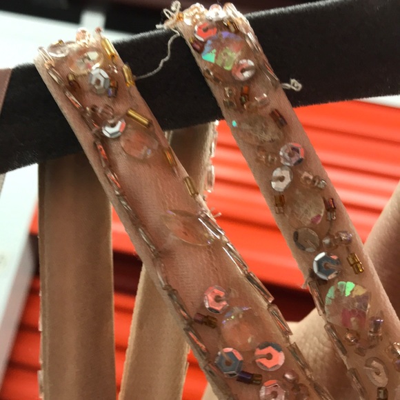 Nude/Champagne Beaded Pageant Gown - Picture 4 of 8